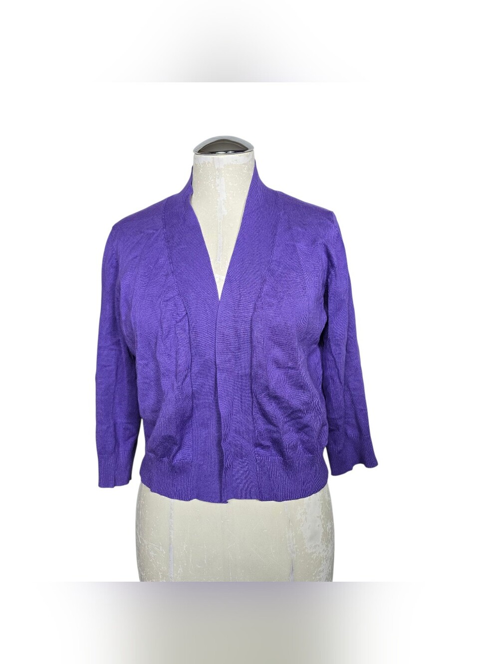 Cielo Cropped Open Cardigan Purple L